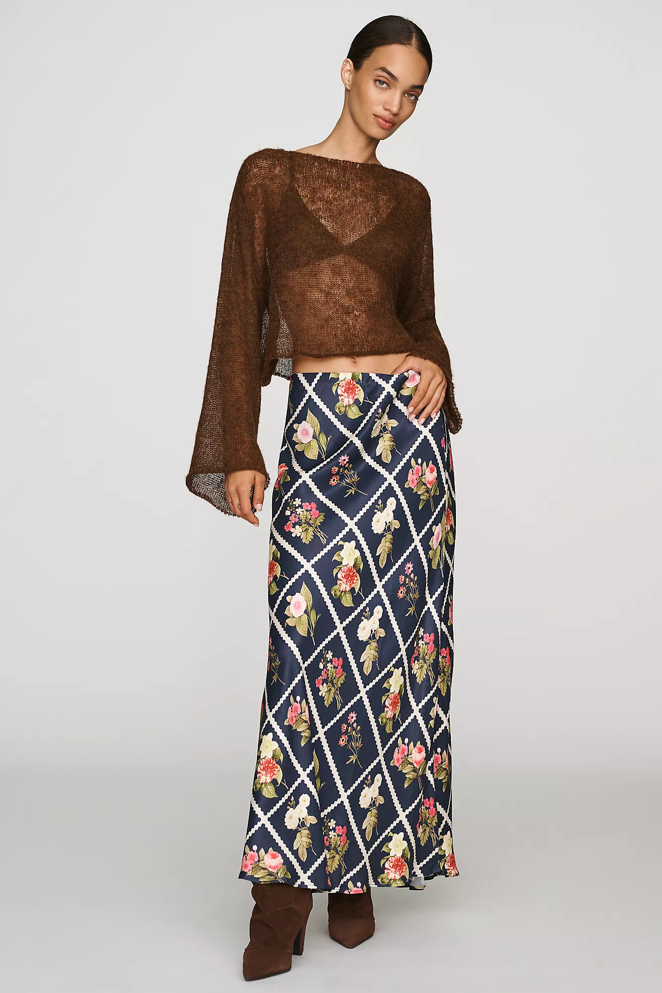 Tilda A-Line Maxi Slip Skirt | Anthropologie (US)