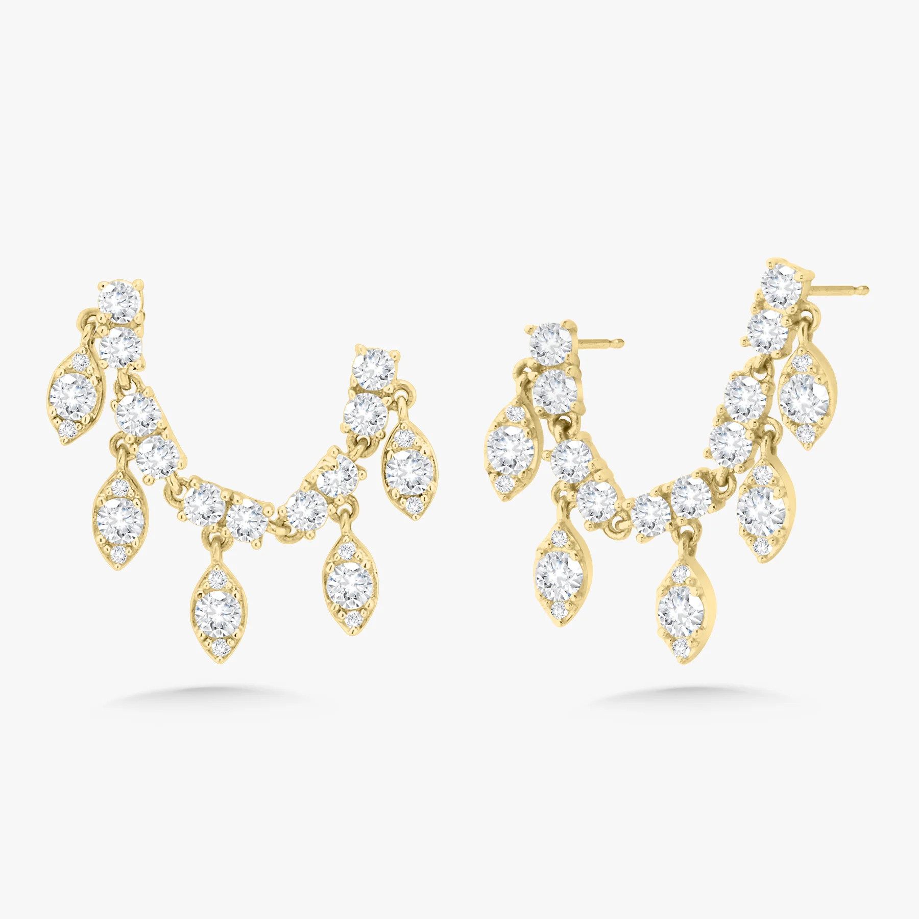 Marquise Drops Double Piercing Diamond Stud Earrings 0.99 ctw | RW Fine Jewelry