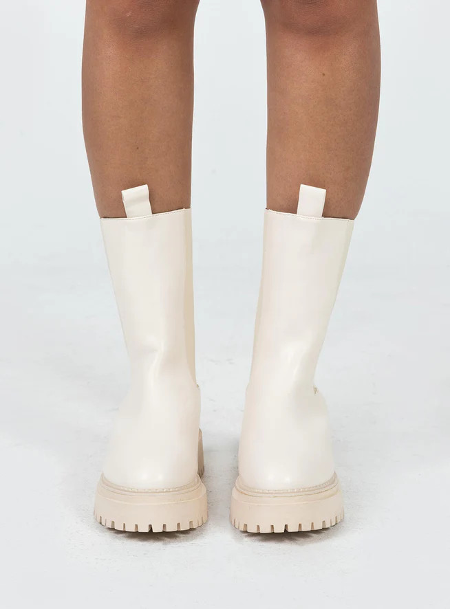 Baker Boots Vanilla | Princess Polly US