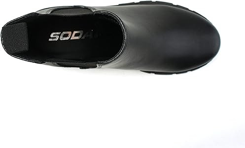 Amazon.com | Soda PIONEER ~ Women Lug Sole Mid Heel Chelsea Fashion Ankle Bootie w/Double Elastic... | Amazon (US)