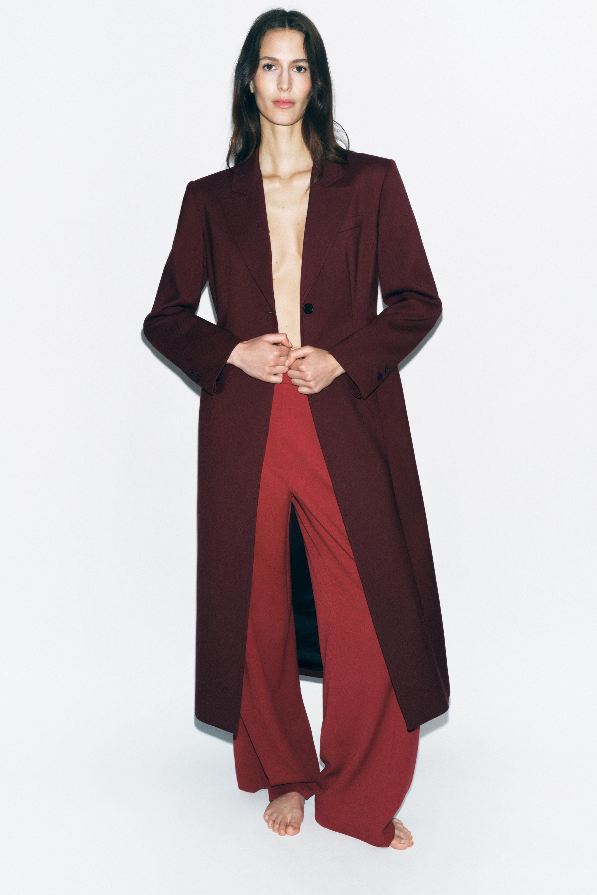 LONG FITTED COAT ZW COLLECTION | Zara US