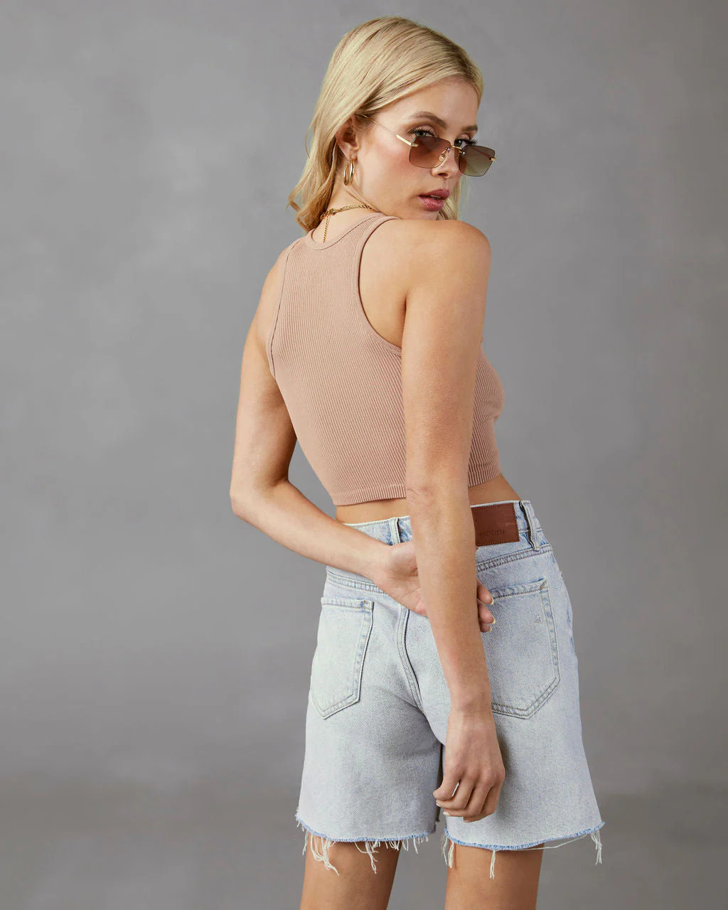 Josie Ribbed Crop Tank | VICI