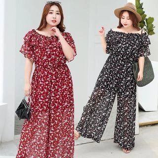 Off-Shoulder Floral Jumpsuit | YesStyle Global