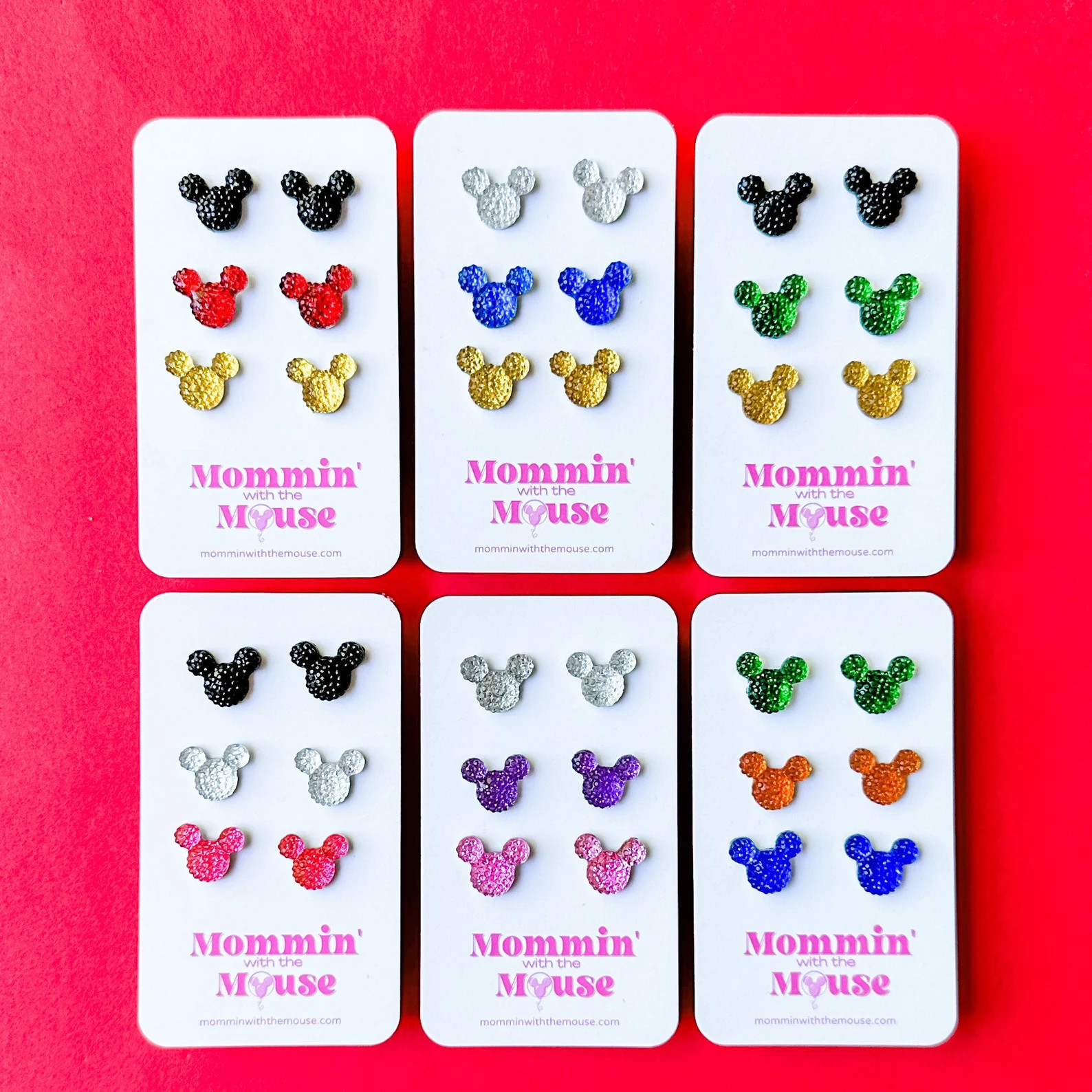 Sparkle Mickey Stud Earrings – Sensational Six Set | Etsy (Global)