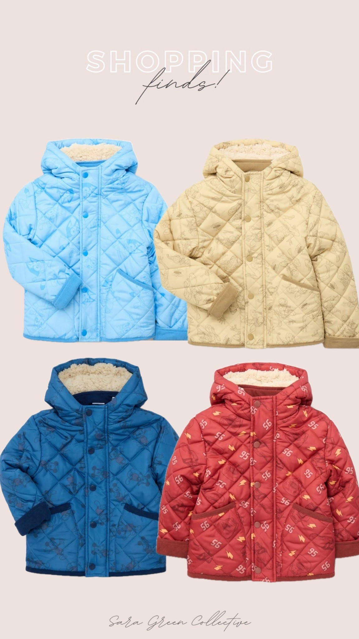 Toddler character coat. Mickey Mouse. Cars. Spider man. Bluey. 

#LTKFamily #LTKKids #LTKFindsUnder50