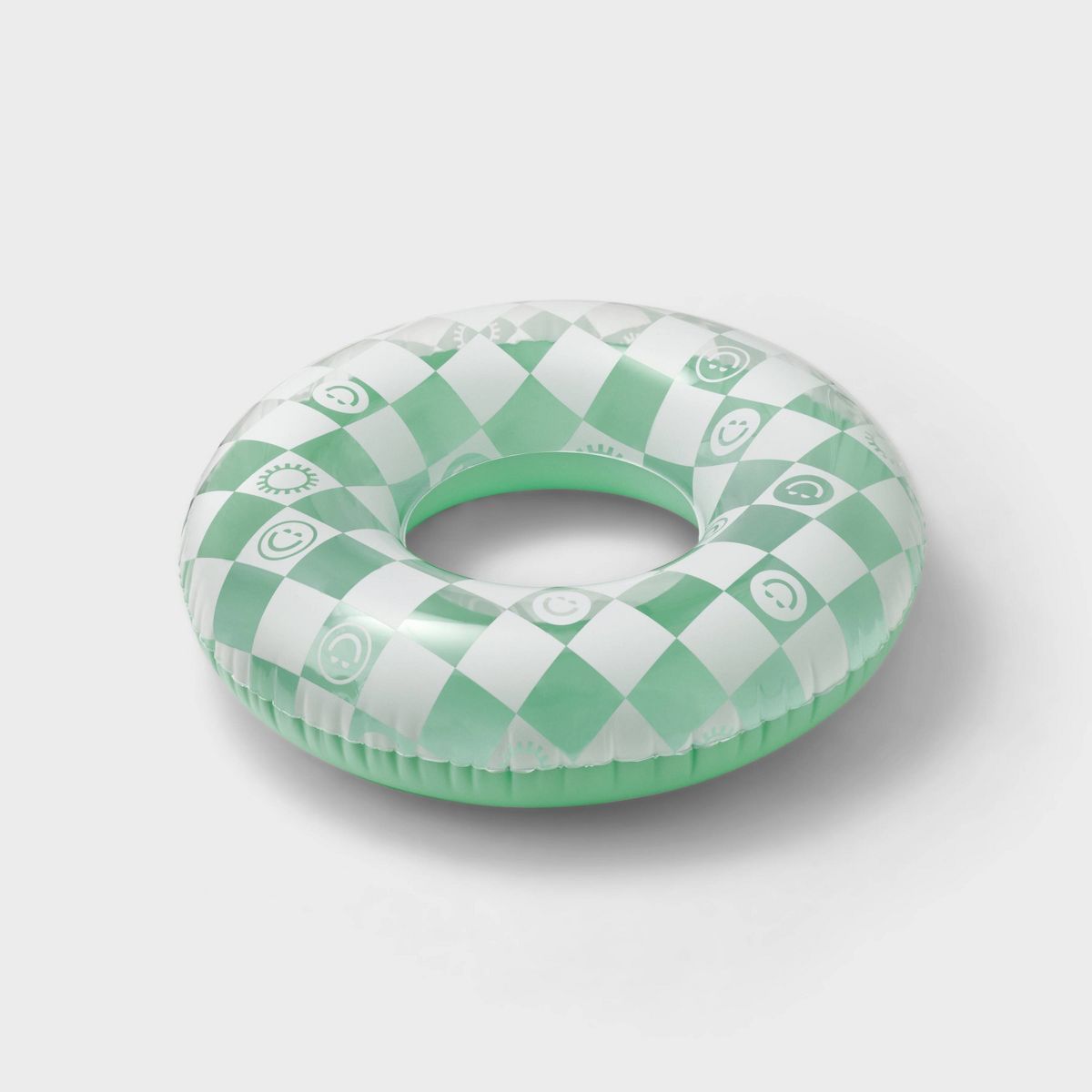 Checkboard Swim Tube Light Green/White - Sun Squad™ | Target