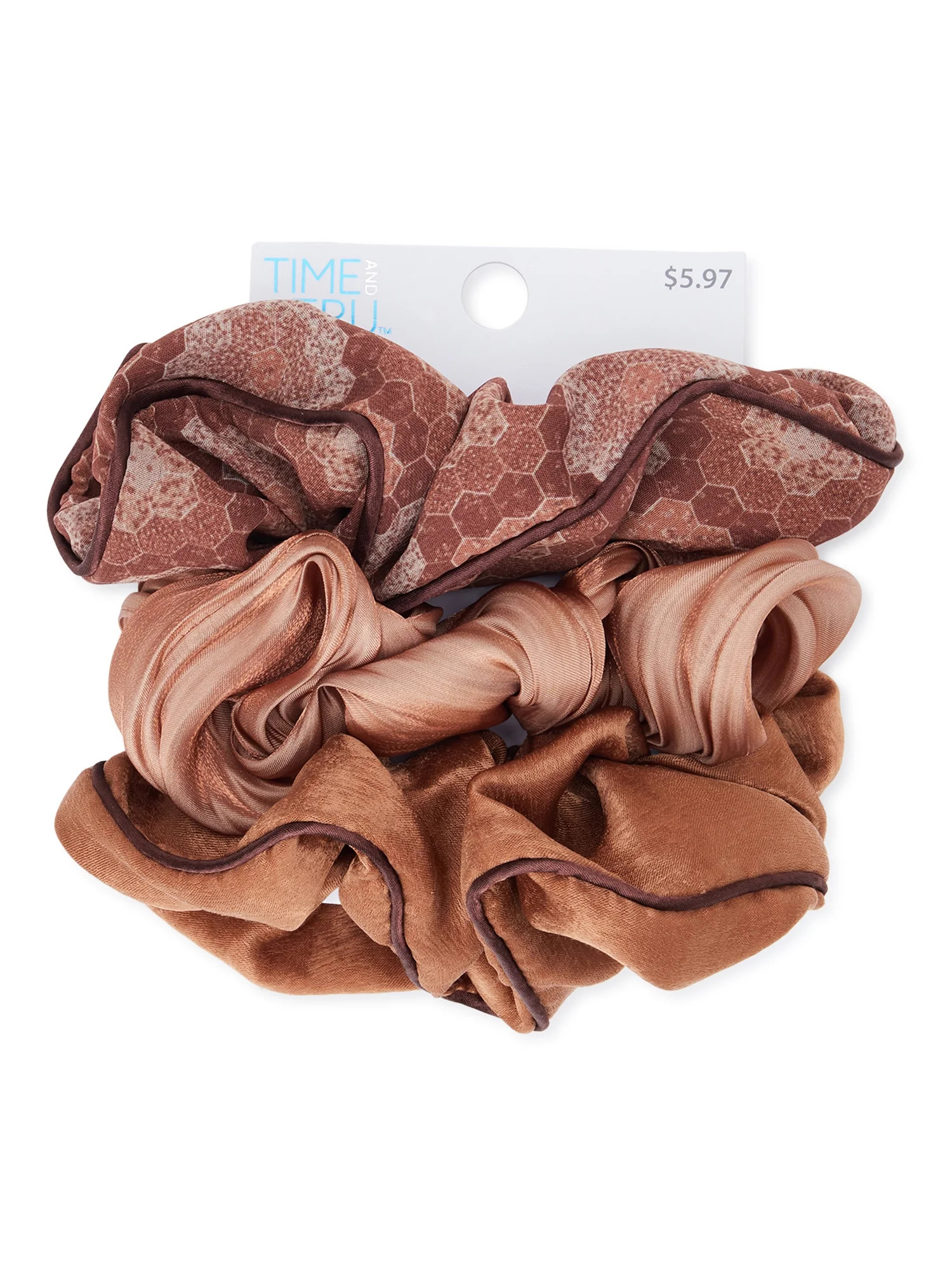 Time and Tru Women’s Large Hair Ties, 3-Pack - Walmart.com | Walmart (US)