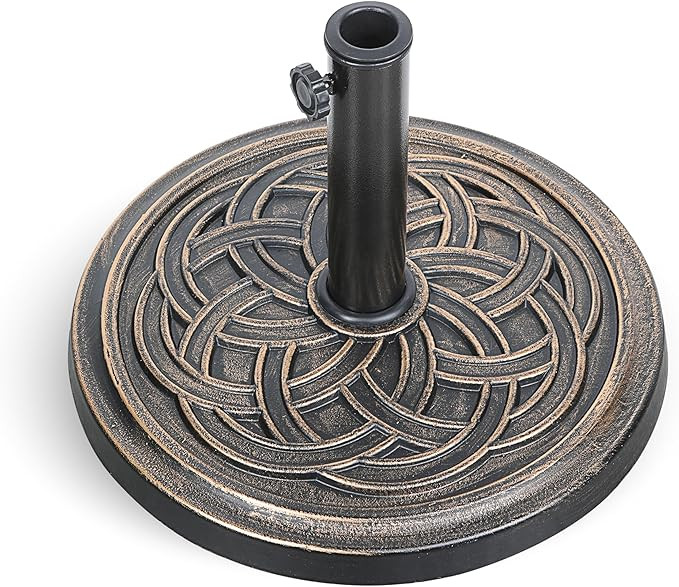 HealSmart 24.2 lbs Heavy Duty Base 17.72" Round Patio Umbrellas-Stand for Outdoor, Lawn and Garde... | Amazon (US)