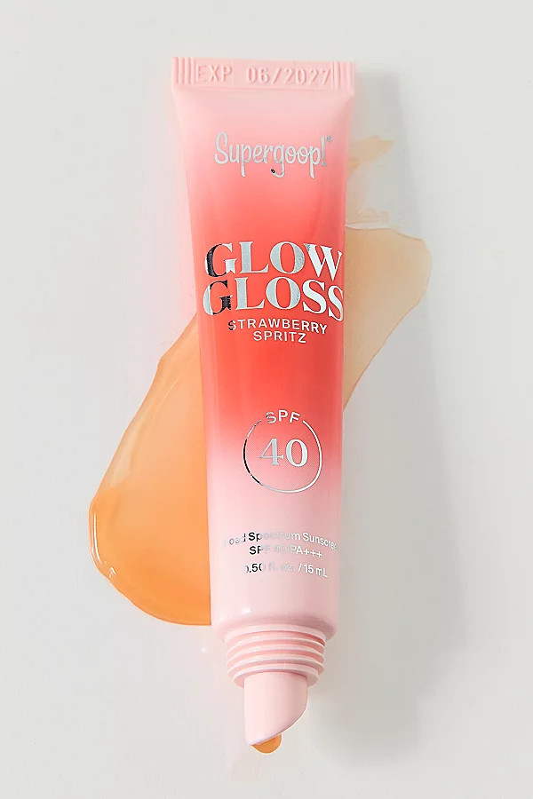 Supergoop! Glow Gloss SPF 40 Lip Balm in Strawberry Spritz at Urban Outfitters | Urban Outfitters (US and RoW)