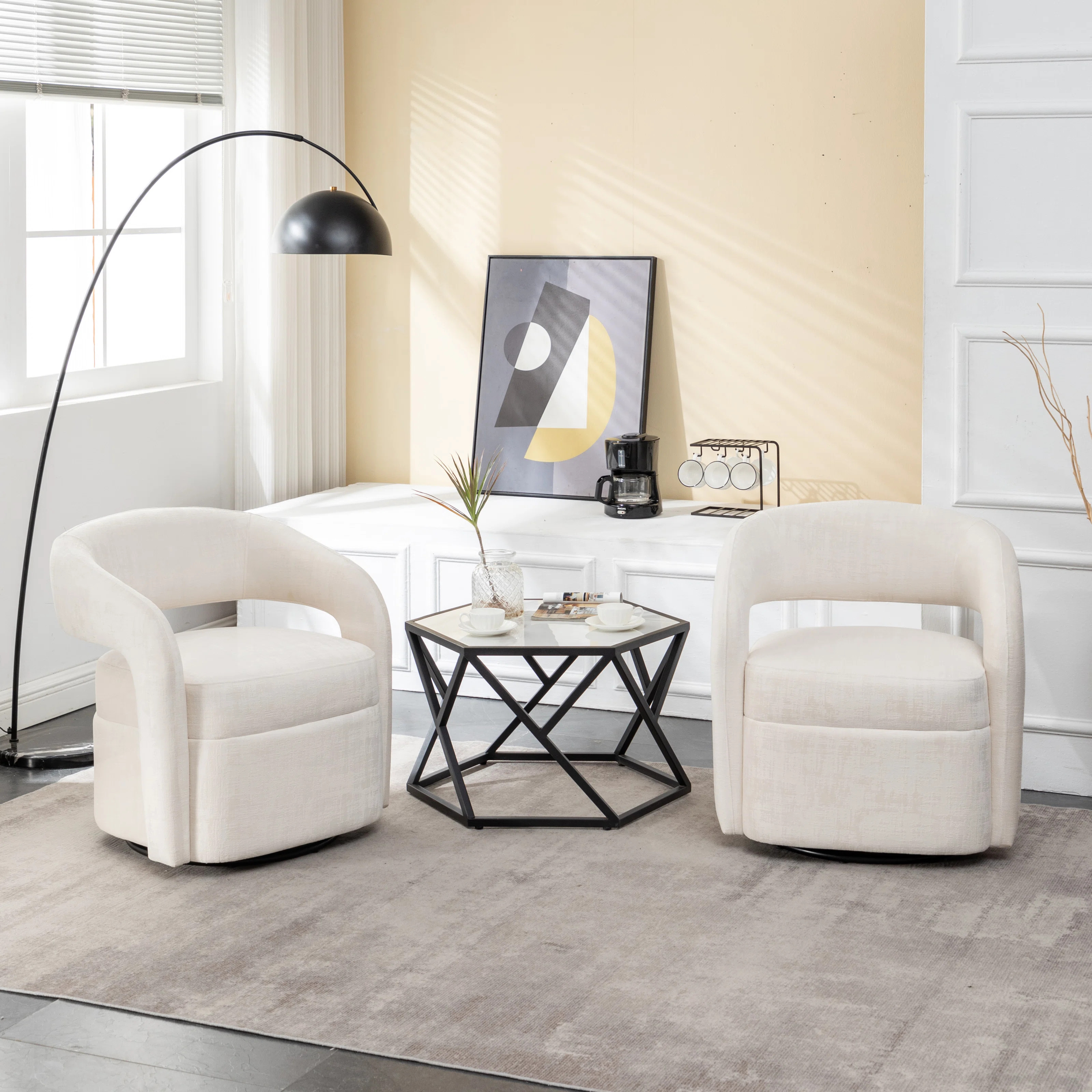 Boleslaus Upholstered Barrel Chair (Set of 2) | Wayfair North America