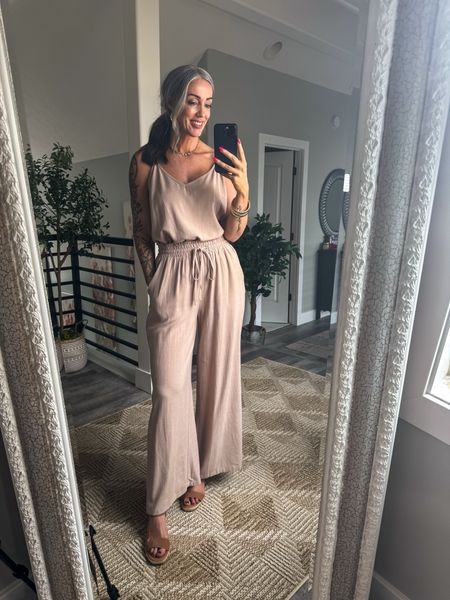 If you like linen and 2 piece sets, you will love this! I’m 5’8, and love that the pants are long enough for me! Wearing size M.

#LTKStyleTip #LTKOver40