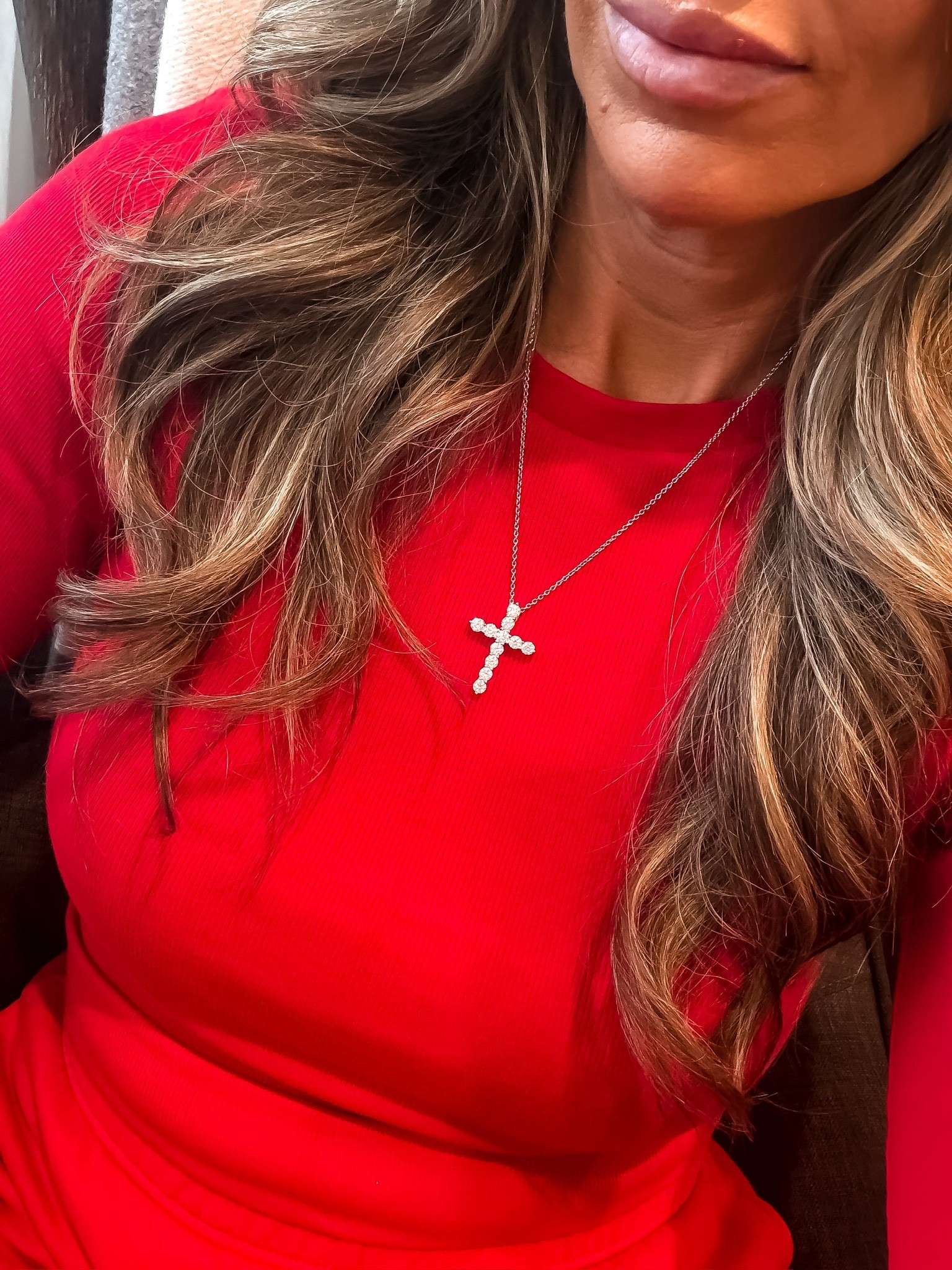 Cross necklace, everyday necklace, silver jewelry, simple jewelry, themominstylee