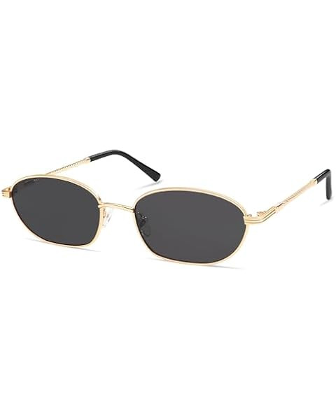 Retro Oval Sunglasses For Women Men Hexagonal Rectangle Metal Frame Sun Glasses AP3625 | Amazon (US)