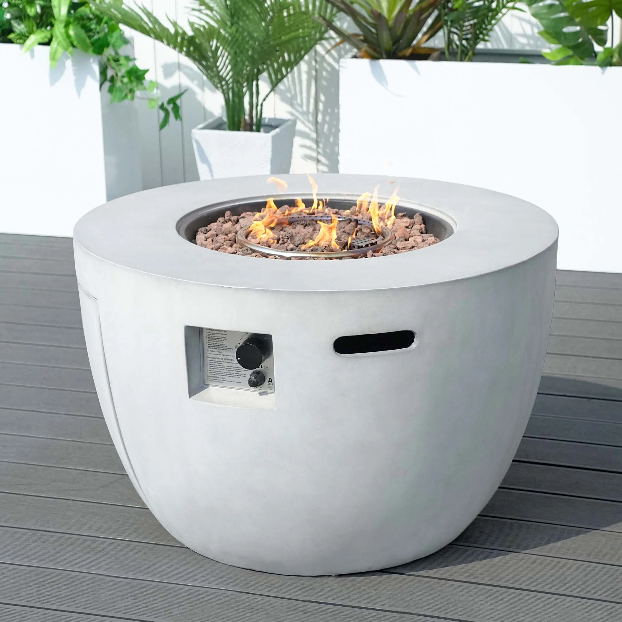 23.8'' H x 36'' W Terrafab Propane Outdoor Fire Pit Table | Wayfair North America