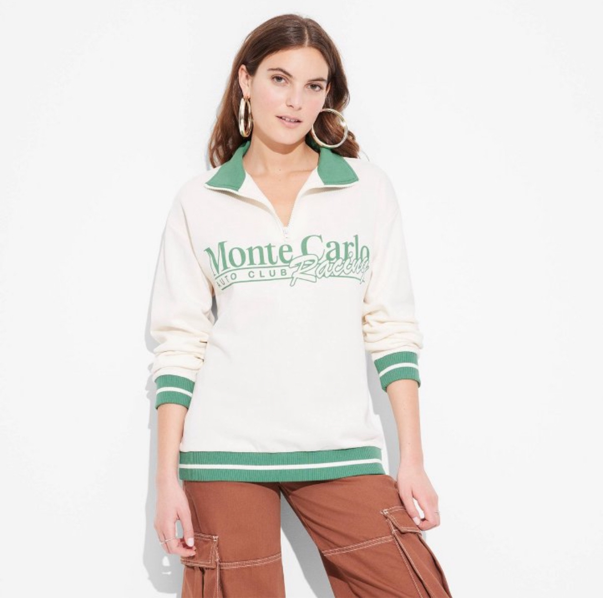 Monte Carlo collared graphic sweatshirt.

#LTKmidsize #LTKstyletip #LTKfindsunder50