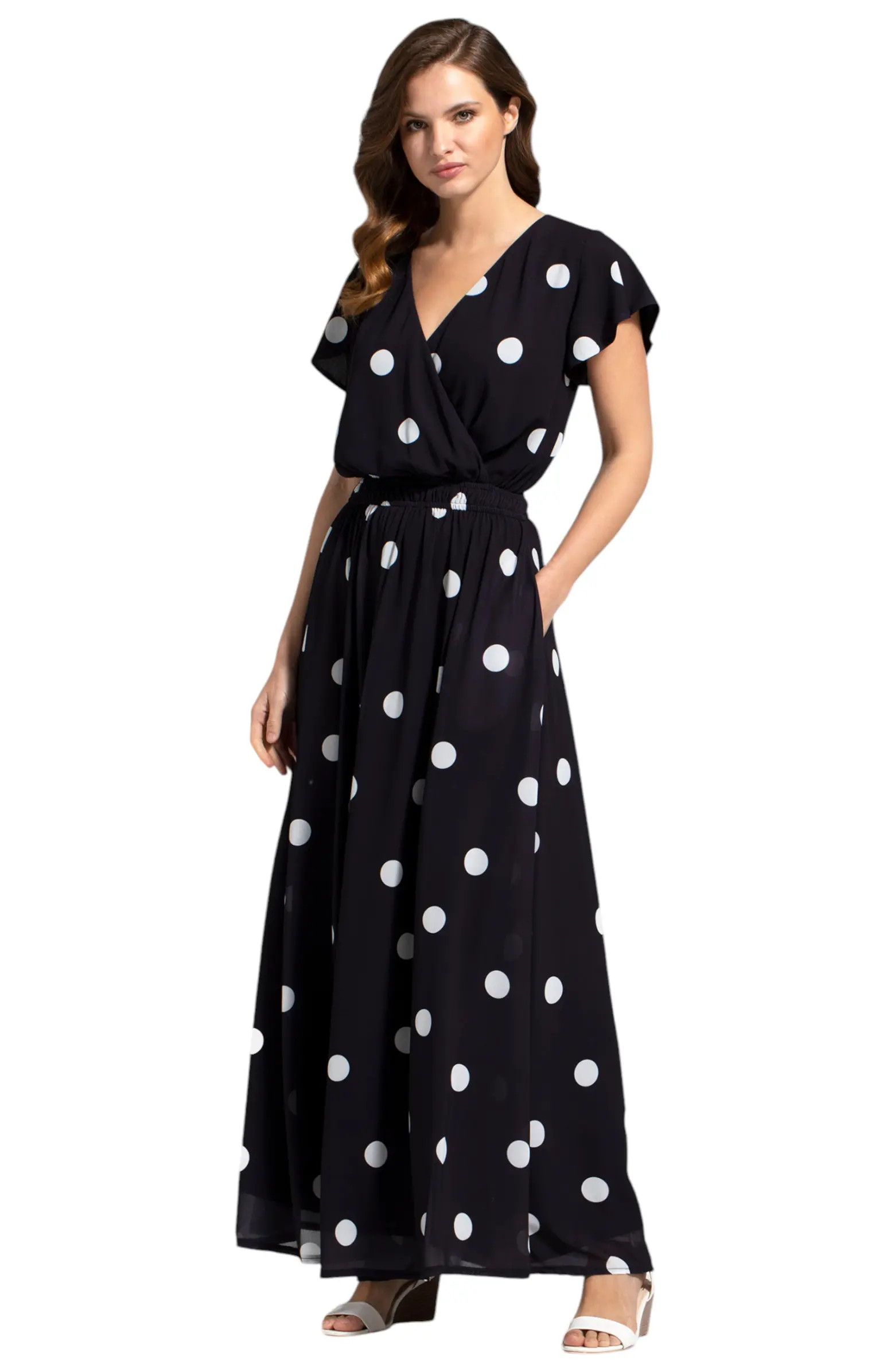 HotSquash London Clothing Chiffon Wrap Top Maxi Dress | Nordstrom | Nordstrom