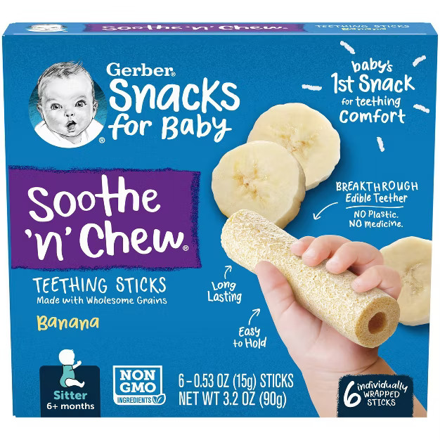 Gerber Baby Chew Banana - 6ct/3.2oz | Target