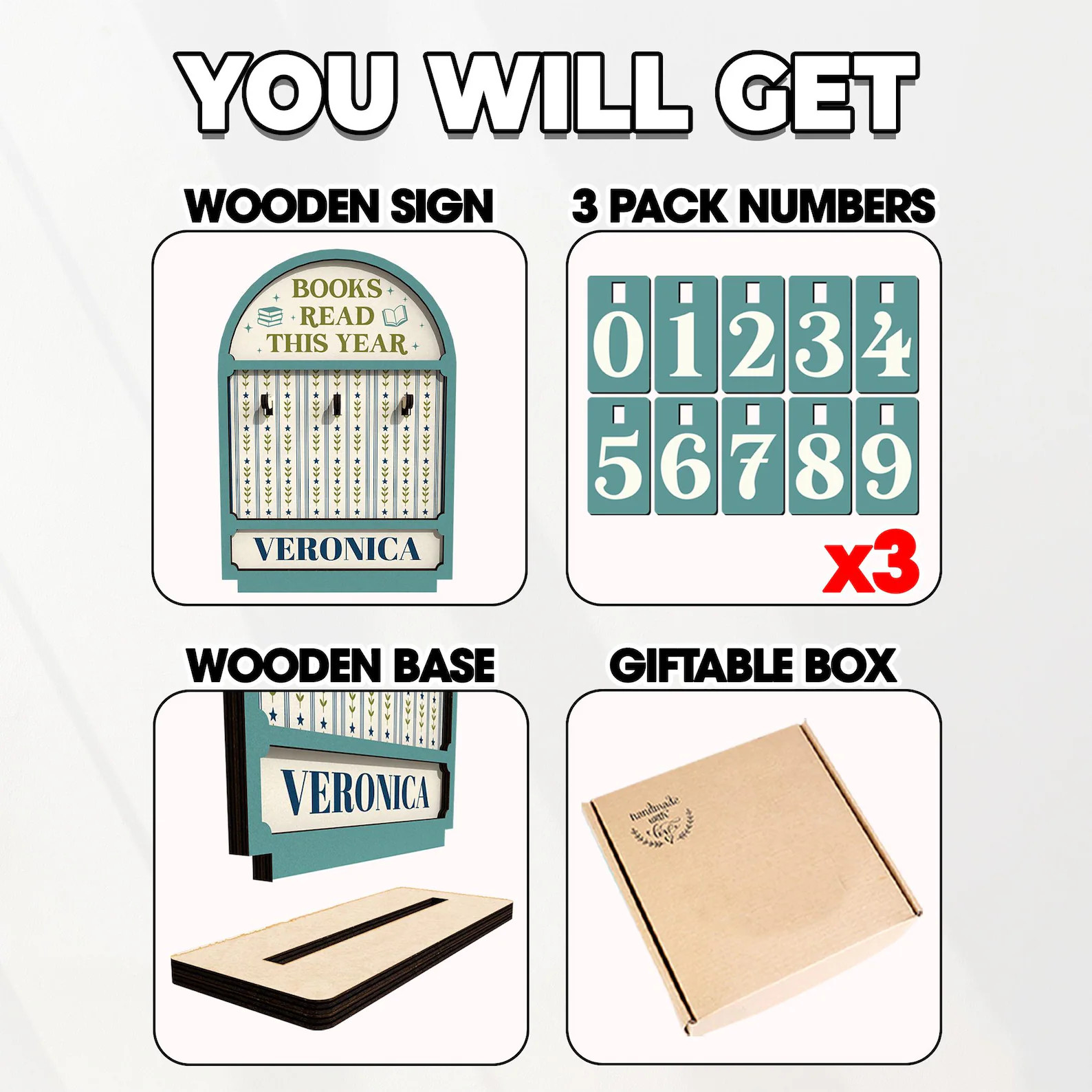 Personalized Books Read Tracker,books Read This Year Counter,book Tracker,bookshelf Decor,book En... | Etsy (US)