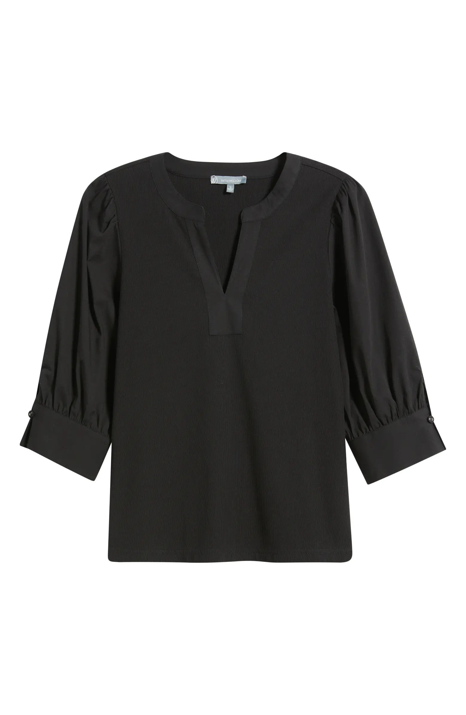 Mixed Media Puff Sleeve Top | Nordstrom