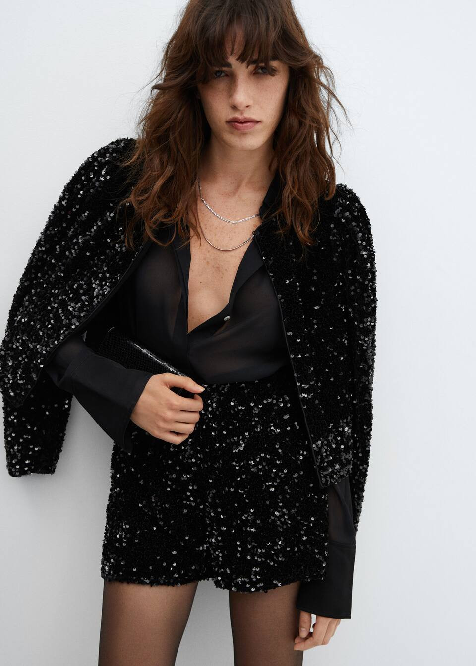 Sequin shorts | MANGO (UK)