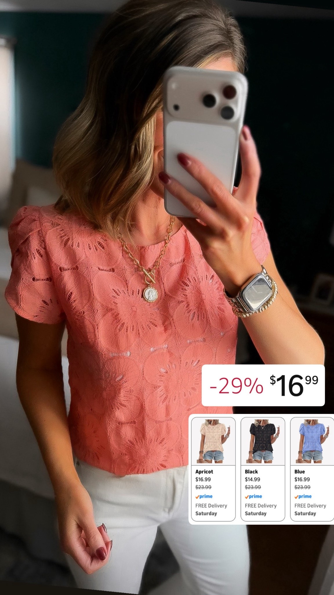 How pretty is this new Amazon top?! Wearing small. Size up if between 

#LTKWorkwear #LTKSeasonal