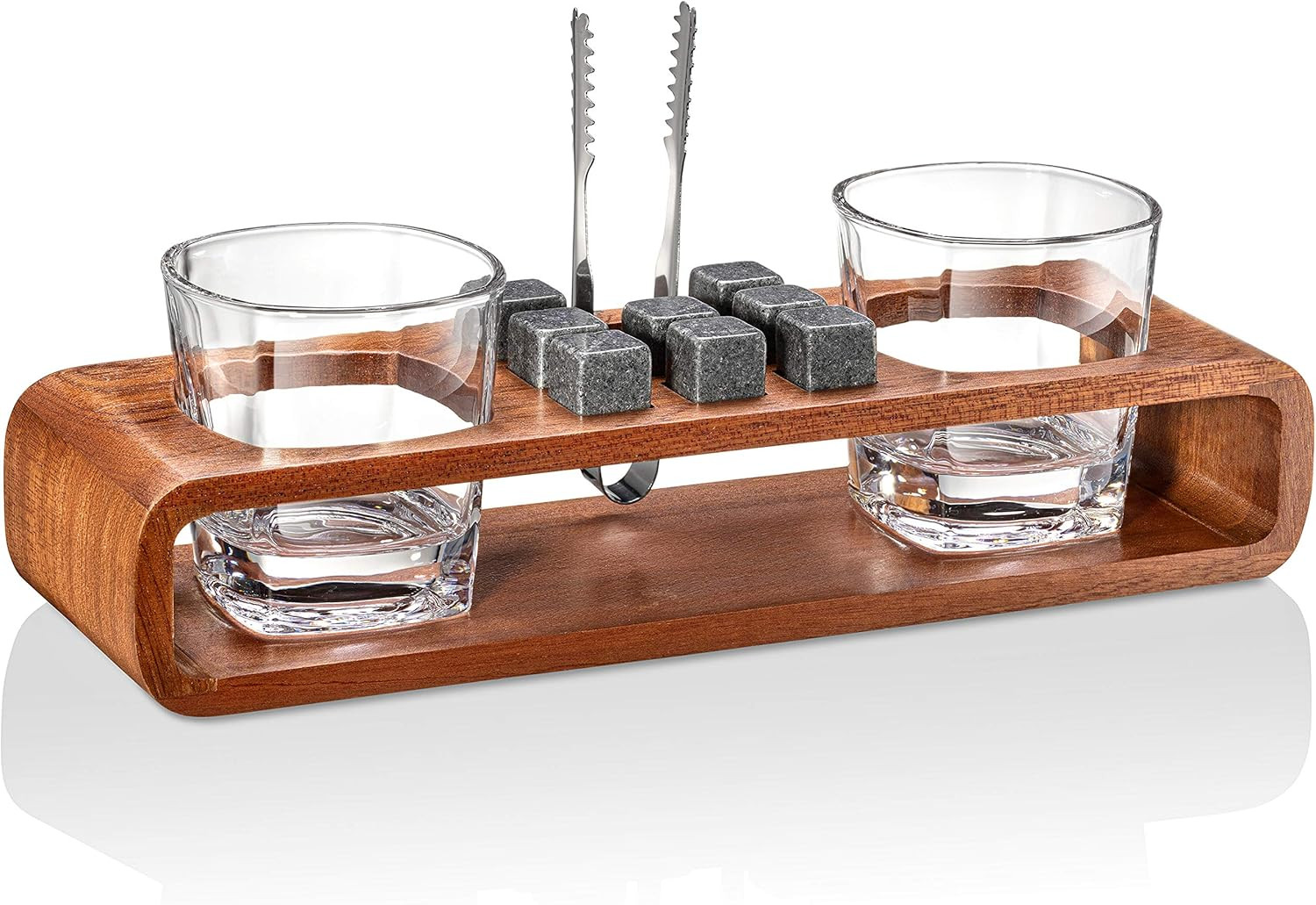 Whiskey Stones Gift Set with Stand | 13-Piece Handcrafted Whiskey Glass Set Granit Whiskey Rocks ... | Amazon (US)