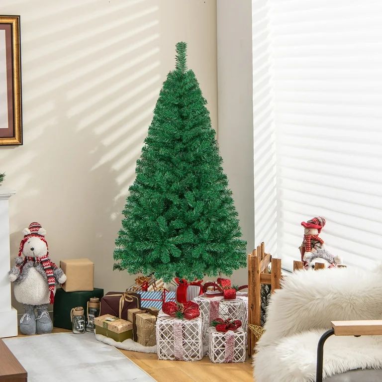 Gymax 5' Green Holiday Season Artificial PVC Christmas Tree Indoor Outdoor Stand | Walmart (US)
