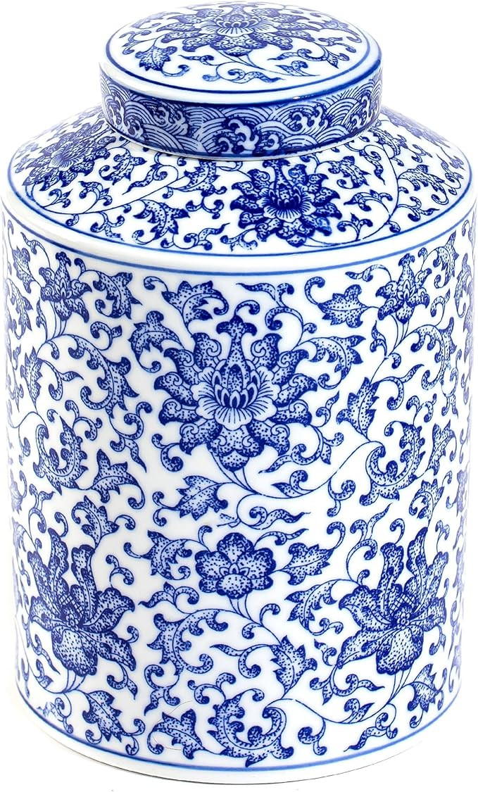 Blue and White Ginger Jar, Chinoiserie Porcelain, Blue and White Ginger Jar for Home Decor, Good ... | Amazon (US)