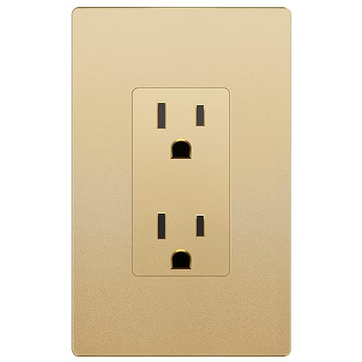 LIDER Matte Finish Decorator Receptacle with Interchangeable Face Cover, Child Safe Tamper-Resist... | Amazon (US)