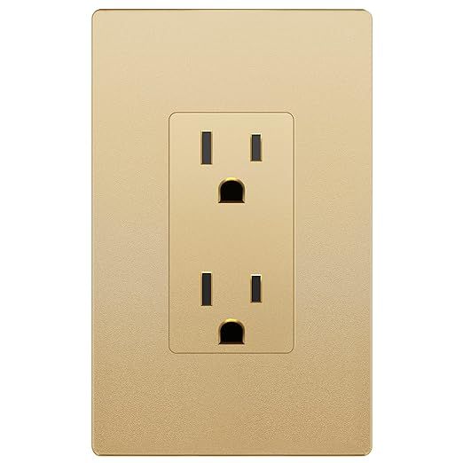 LIDER Matte Finish Decorator Receptacle with Interchangeable Face Cover, Child Safe Tamper-Resist... | Amazon (US)