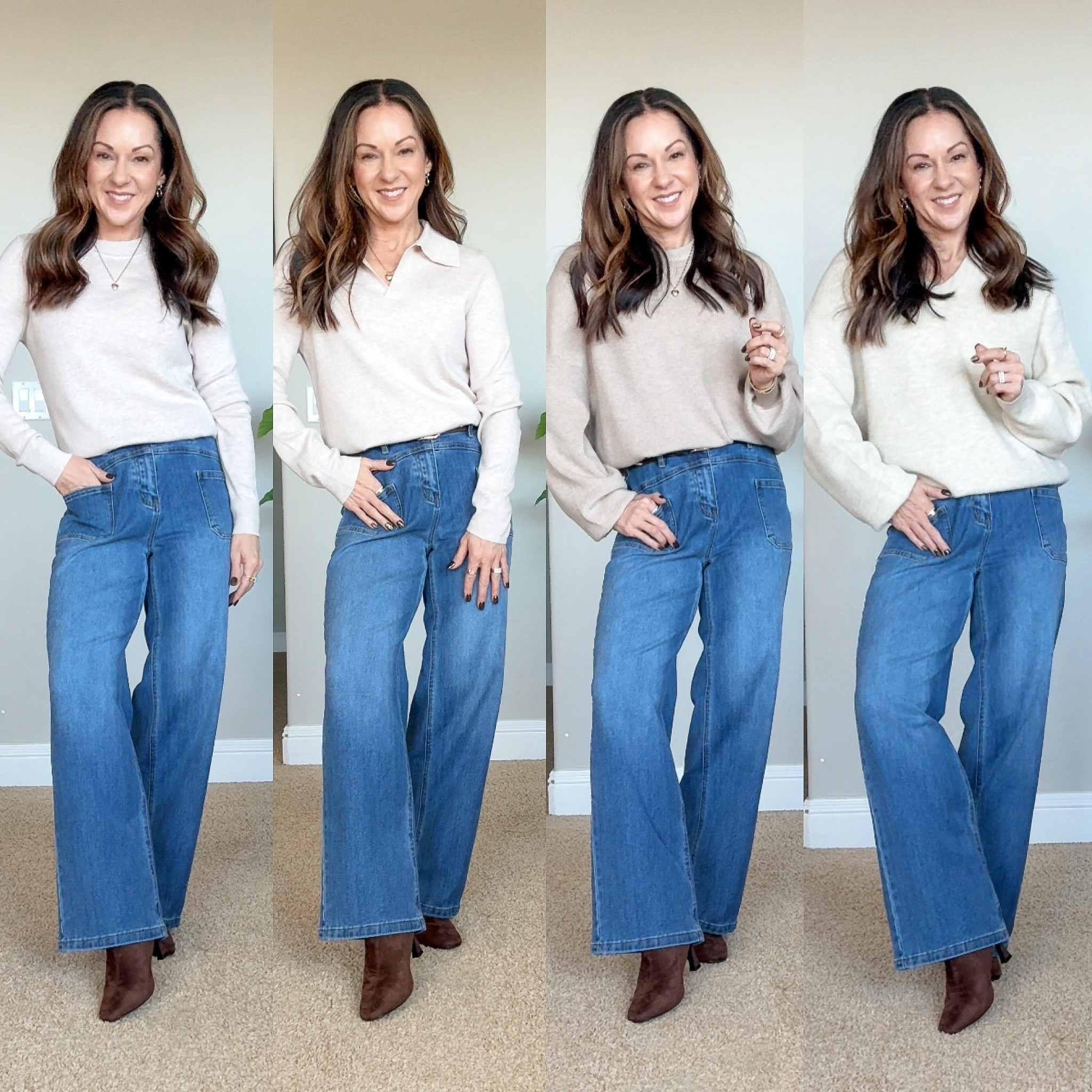 The cutest Trending jeans that come in petite and reglengths. Im 5’1”, 109lbs. I’m wearing the XS petite. All sweaters have non-peeling fibers and are a wool blend wearing the smallest size available in all. Boots TTS


#LTKPetite #LTKFindsUnder50 #LTKOver40