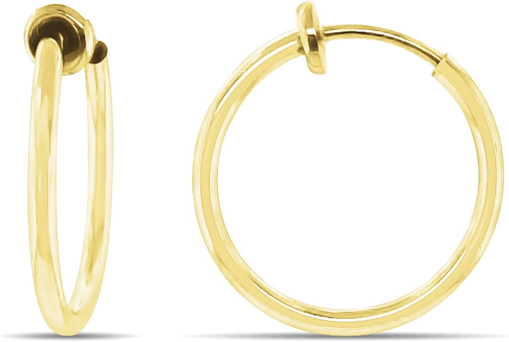Clip On Spring Hoop Earrings for Non-Pierced Ears | Amazon (US)