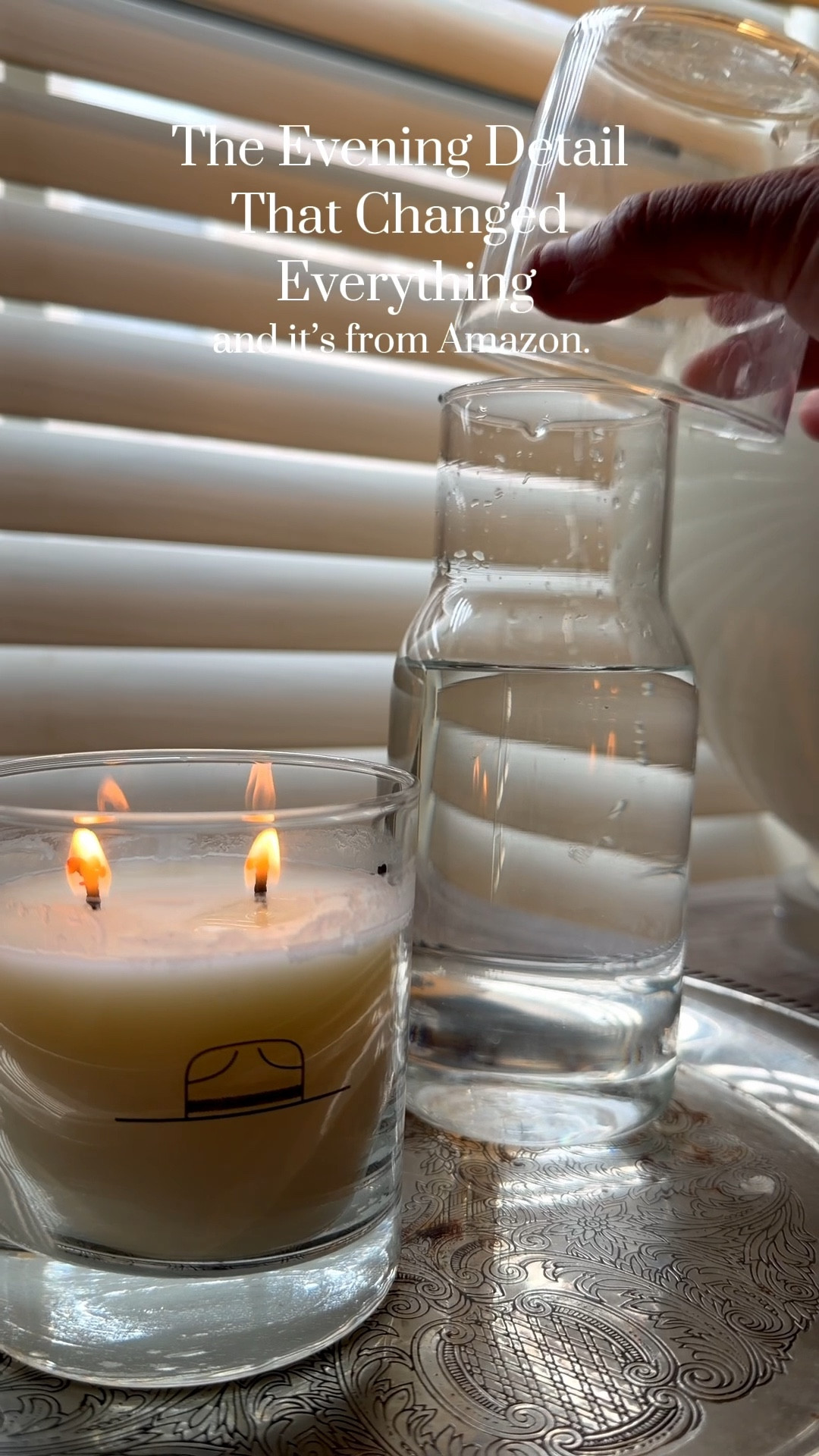 There’s something about ending the day well.

I wanted one last push of hydration before bed — without a plastic cup on my nightstand. This under-$20 glass carafe completely shifted the feel of my evenings.

It’s simple.
It’s beautiful.
And it makes my bedside feel like a boutique hotel instead of an afterthought.

Now I pour a glass before I climb into bed, and somehow that small ritual makes everything feel calmer, more intentional.

Proof that it doesn’t take much — just one thoughtful detail.

Comment EVENING and I’ll send you the link. 🤍

#bedsideessentials #eveningritual #amazonhomefinds #simpleluxury #nightstandstyling #intentionalhome #hydrationhabit #elevatedliving

#LTKmomlife #LTKmorningroutine #LTKselfcare