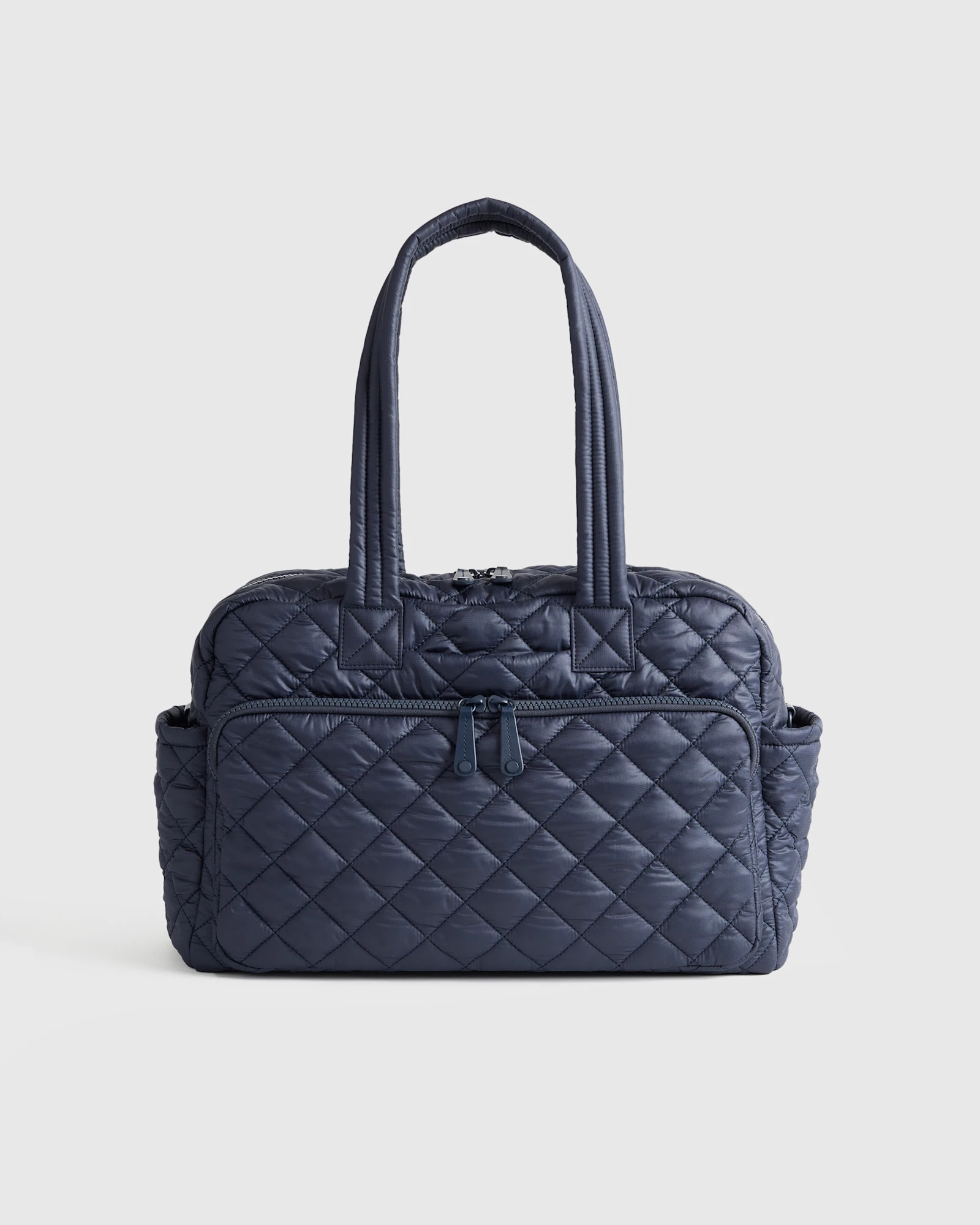Quince | Women's Transit Quilted Duffle Bag in Charcoal, Nylon | Quince