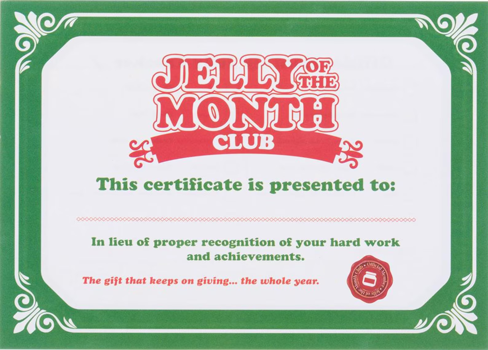 National Lampoon's Christmas Vacation > Jelly of the Month Club Certificate *8.5X11 SIZE* - Etsy | Etsy (US)