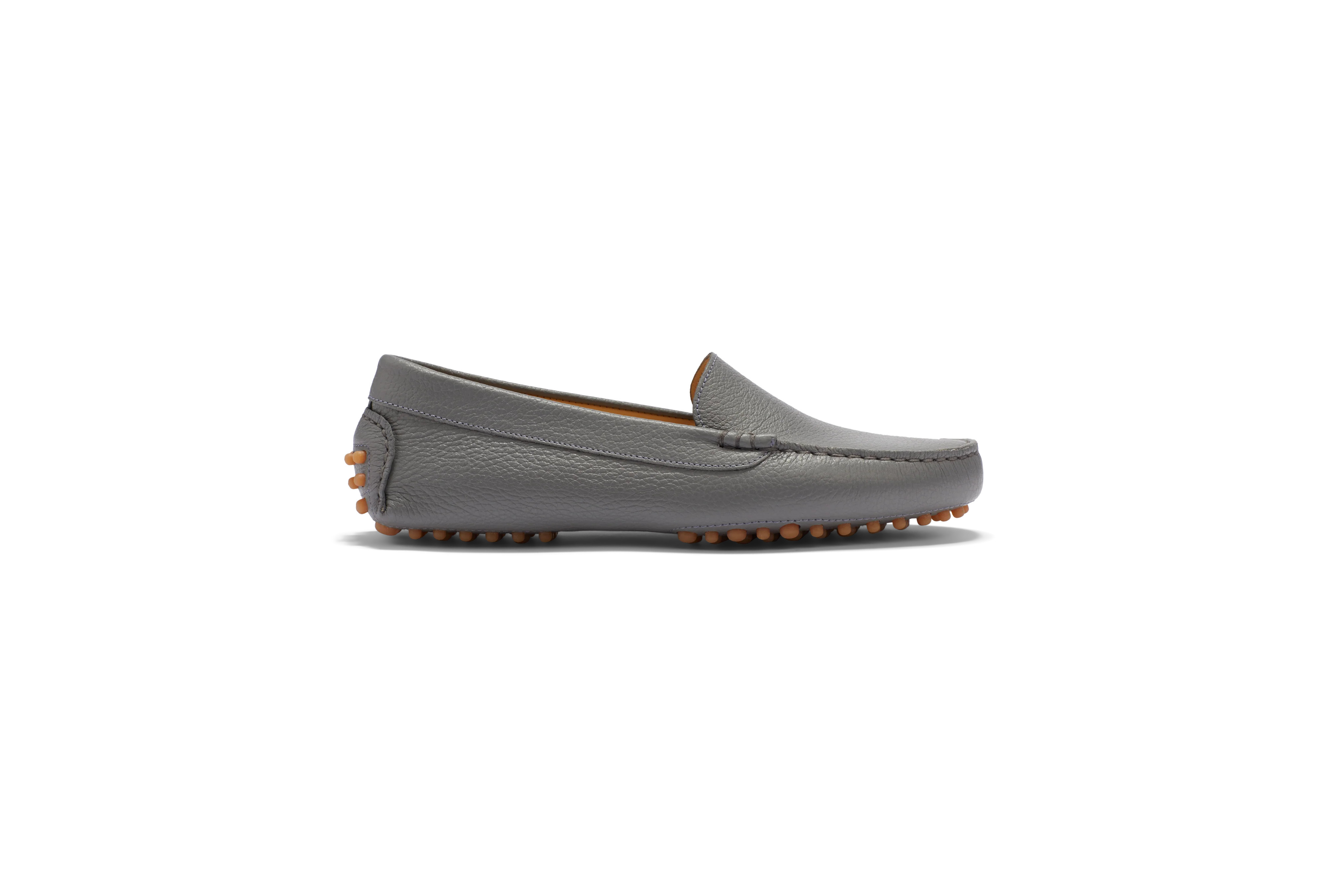 M.Gemi The Felize Women's Moccasin Shoes, Size 39 in Gray Leather/Suede | M.GEMI