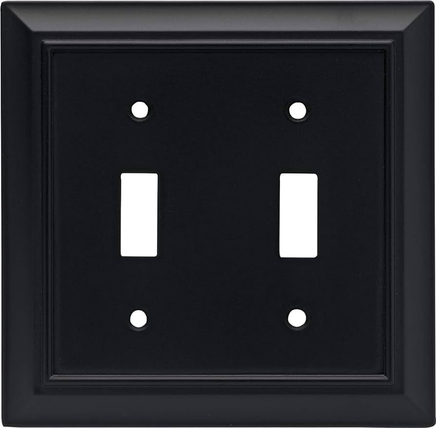 Franklin Brass 64217 Architectural Double Toggle Switch Wall Plate / Switch Plate / Cover, Flat B... | Amazon (US)