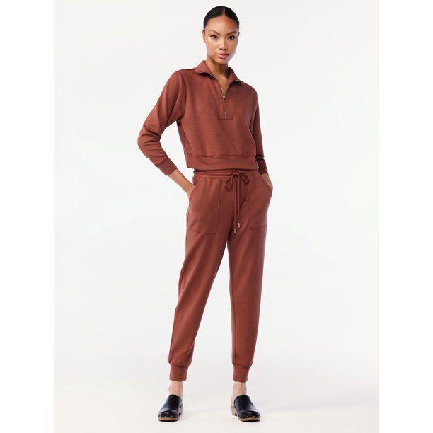 Scoop Women's Scuba Joggers with Patch Pockets - Walmart.com | Walmart (US)