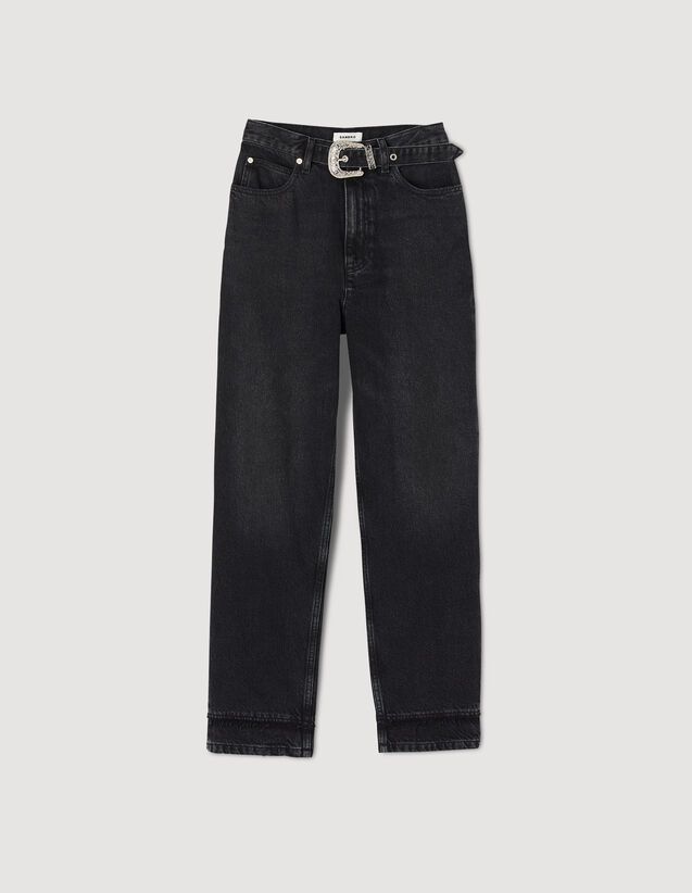 Jeans with western belt | Sandro-Paris US