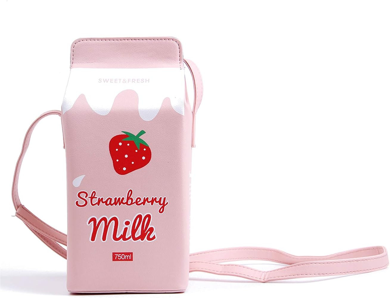 LUI SUI Girls Fruits Banana Strawberry Milk Box Cross Body Purse Bag Women Phone Wallet Shoulder Bag | Amazon (US)