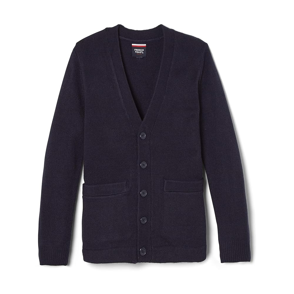 French Toast Boys' Anti-Pill V-Neck Cardigan Sweater (Standard & Husky) | Amazon (US)