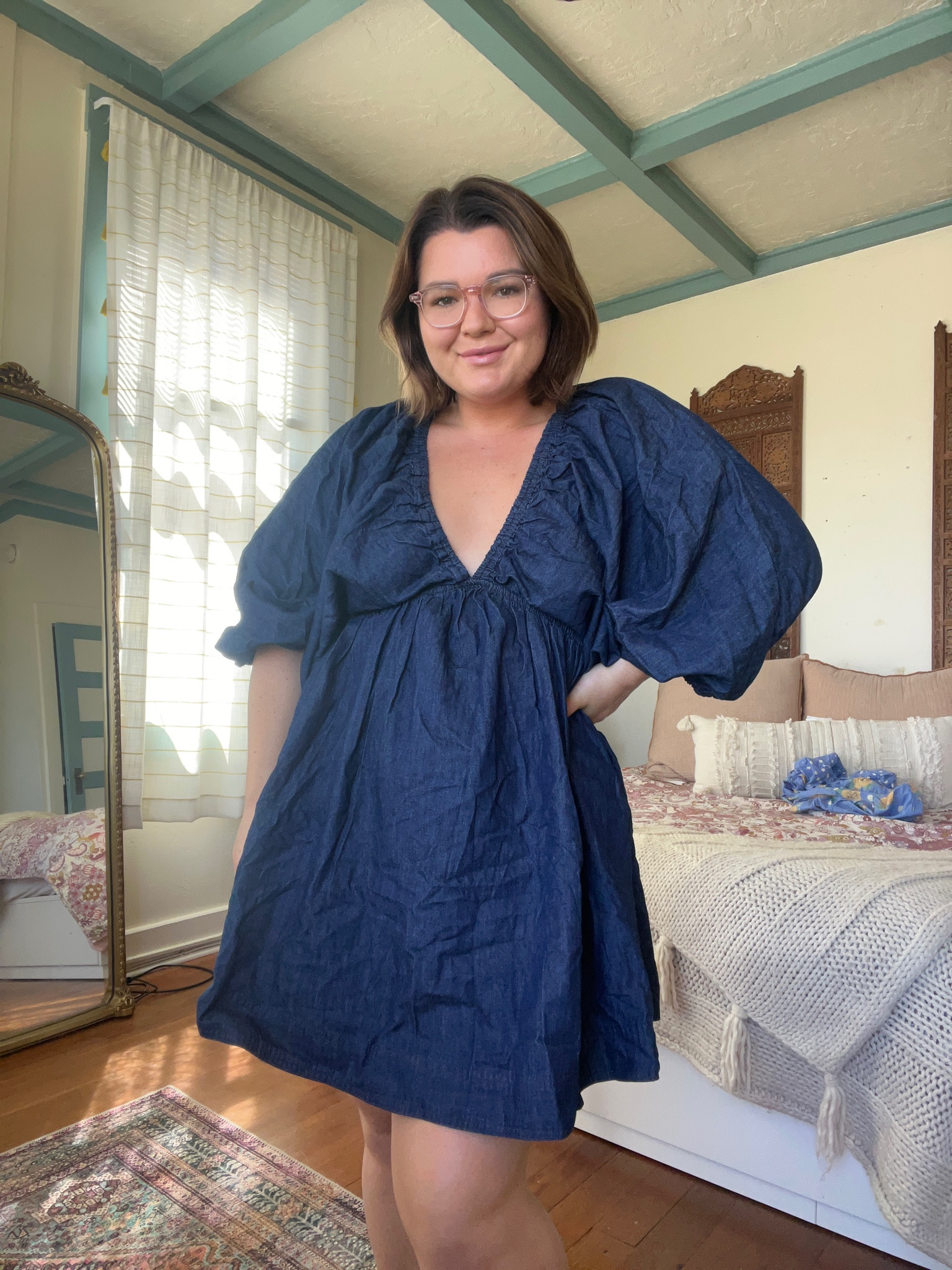 This denim dress will be such a great summer to fall transition piece! Also bump friendly. Wearing size large!

#LTKcurves #LTKmidsize #LTKbump