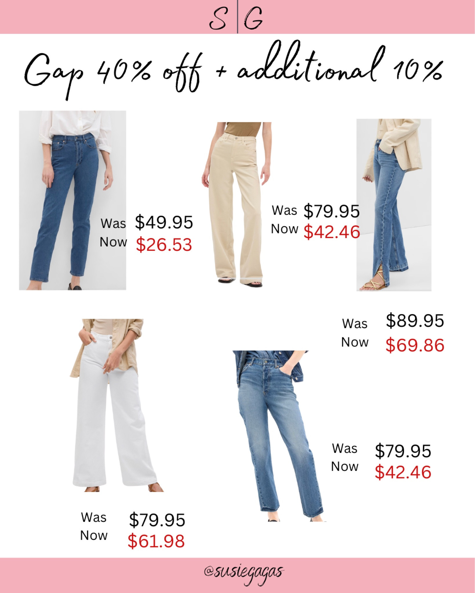 While I’m still navigating my new postpartum body, I’m not sure which jeans will look good, so I ordered all of these Gap jeans to try while they’re on sale 

#LTKunder50 #LTKFind #LTKsalealert