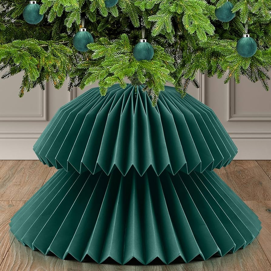 31.5in Honeycomb Green Christmas Tree Collar,2-Layer Folded Paper Christmas Tree Box Base Cover, ... | Amazon (US)