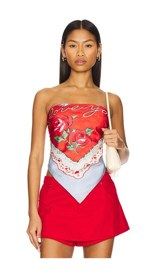 I Love You Scarf Top in Red | Revolve Clothing (Global)