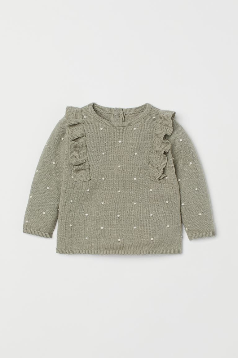 Flounced Fine-knit Sweater | H&M (US)