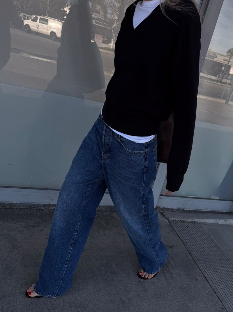 Spring Uniform #denim #sweater #vneck #cashmere #jeans 

 #LTKdayinmylife #LTKootd #LTKSeasonal