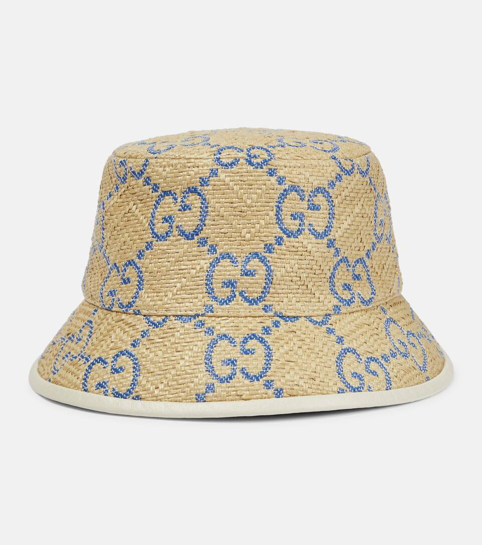 GG raffia-effect bucket hat | Mytheresa (US/CA)