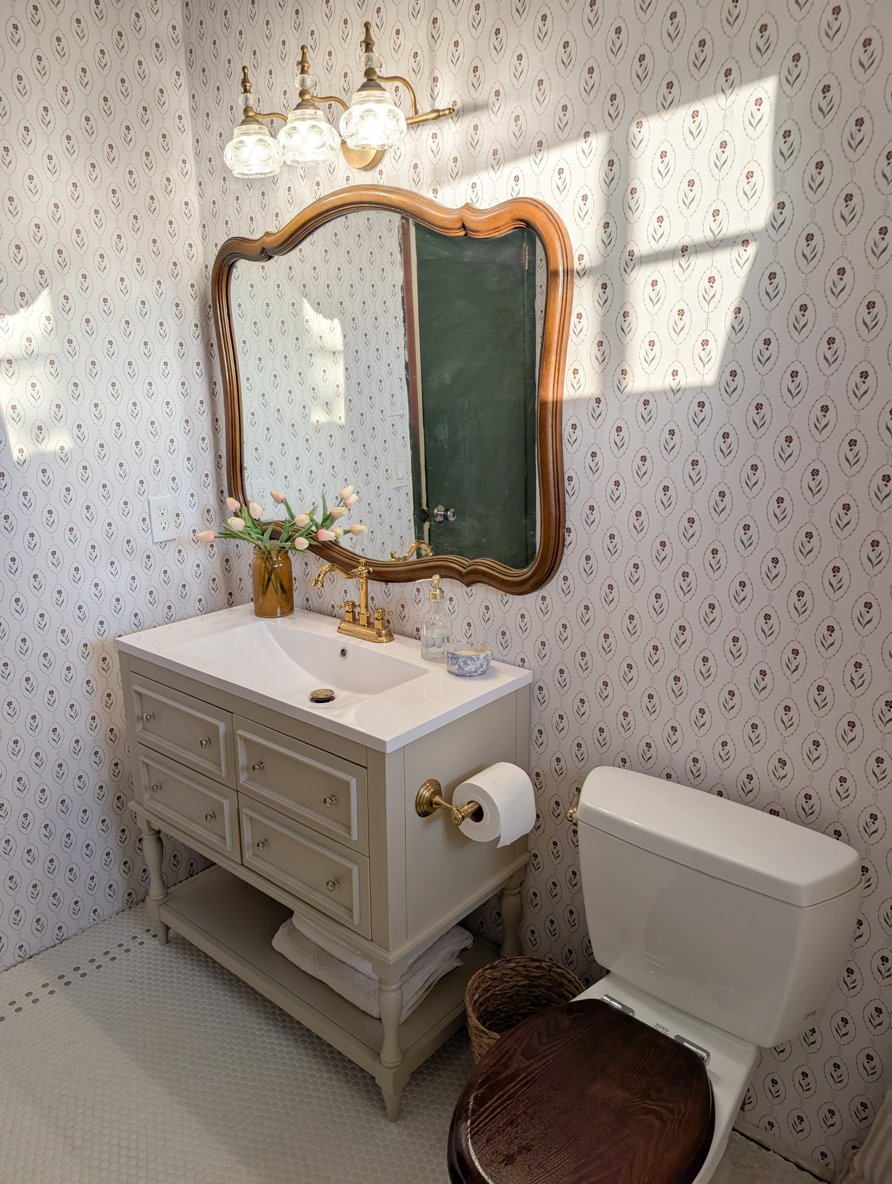 Timeless bathroom with character and charm ✨

#LTKHome #LTKFindsUnder100