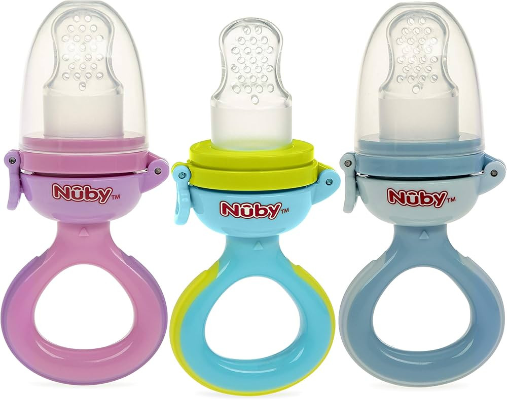 Nuby Twist N' Feed Infant First Foods Feeder with Hygienic Cover: 10M+, Colors May Vary, Multi | Amazon (US)